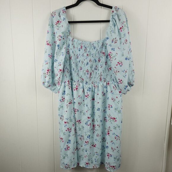 Bar III Womens Floral Smocked Romantic Dress Large - Picture 9 of 12